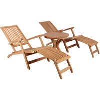 Deckchair Yacht Teak und Tisch Burton Teak-KOMPLETTSET Deckchair Yacht Teak und Tisch Burton Teak-KOMPLETTSET