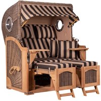 Strandkorb Rantum Teak PE grey Dessin 581 Strandkorb Rantum Teak PE grey Dessin 581