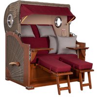 Strandkorb Norderney Mahagoni Bullauge PE Grey Dessin 594 Strandkorb Norderney Mahagoni Bullauge PE Grey Dessin 594