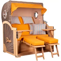 Strandkorb Westerland Teak Bullauge PE grey Dessin 586 Orange Rabatt: 0 % Strandkorb Westerland Teak Bullauge PE grey Dessin 586 Orange Rabatt: 0 %