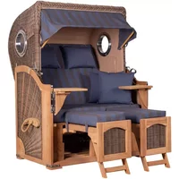Strandkorb Rantum Teak PE grey Dessin 582 Strandkorb Rantum Teak PE grey Dessin 582