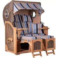 Strandkorb Rantum Teak PE grey Dessin 580 Strandkorb Rantum Teak PE grey Dessin 580
