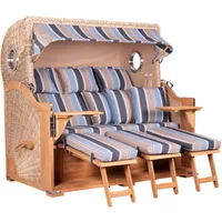 Strandkorb Norderney XXL Teak Bullauge PE shell Dessin 580 Strandkorb Norderney XXL Teak Bullauge PE shell Dessin 580