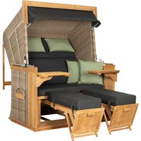 Strandkorb deVries PURE® Friesland Sylt XXL PE white kubu Des.850 Strandkorb deVries PURE® Friesland Sylt XXL PE white kubu Des.850