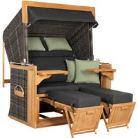 Strandkorb deVries PURE® Friesland Sylt XXL PE stone grey Des.850 Strandkorb deVries PURE® Friesland Sylt XXL PE stone grey Des.850