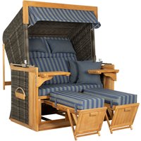 Strandkorb deVries PURE® Friesland Sylt XXL PE stone grey Des.249 Strandkorb deVries PURE® Friesland Sylt XXL PE stone grey Des.249