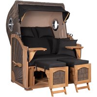 Strandkorb Amrum Teak PE grey Dessin 548 Strandkorb Amrum Teak PE grey Dessin 548