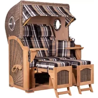 Strandkorb Rantum Teak PE grey Dessin 583 Strandkorb Rantum Teak PE grey Dessin 583