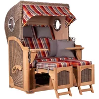 Strandkorb Rantum Teak PE grey Dessin 584 Strandkorb Rantum Teak PE grey Dessin 584
