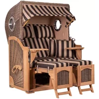 Strandkorb Amrum Teak PE grey Dessin 581 Strandkorb Amrum Teak PE grey Dessin 581