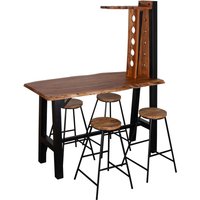 Indoormöbelset Bartisch Capua mit 4 Barhockern Mango Indoormöbelset Bartisch Capua mit 4 Barhockern Mango