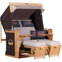 Strandkorb deVries PURE® Friesland Sylt XXL PE stone grey Des.199 Strandkorb deVries PURE® Friesland Sylt XXL PE stone grey Des.199