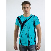 Männer T Shirt LEBENSADER AQUAMARIN – GERMENS artfashion – 100 % Baumwolle - Größe M
