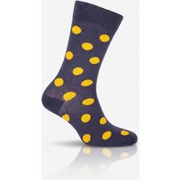 YELLOW DOTS - gepunktete blau gelbe Socke - Unisex