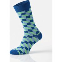 BLUE GREEN RHOMBUS - Bunte Socken - Unisex