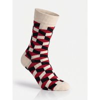 RED WHITE BLACK RHOMBUS - Bunte Socken - Unisex