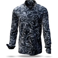 Herren Hemden Langarm CONCHIFERA GRAPHIT – GERMENS artfashion – 100 % Baumwolle - Größe XL