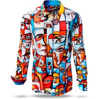 Herrenhemden Langarm FACES – GERMENS artfashion – 100 % Baumwolle - Größe 4XL