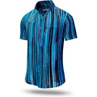Kurzarmhemd Herren WATERFALL BLUE
