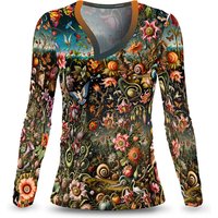 Ausgefallene T-Shirts Damen Langarm FLORA PHANTASTICA - GERMENS artfashion - Größe XL