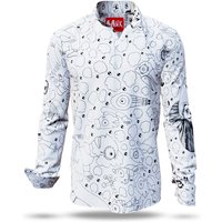 Herren Langarm Hemd BANK – GERMENS artfashion – 100 % Baumwolle - Größe 3XL