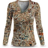 Langarmshirt Damen BEIGES OUTBACK ESSENCE - GERMENS artfashion