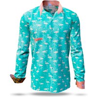 Herren Langarm Hemd FLAMINGO HOTEL 2 – GERMENS artfashion – 100 % Baumwolle - Größe XXL
