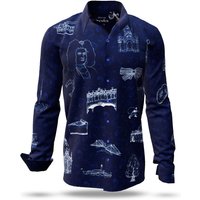 Herren Hemden Langarm ELBFLORENZ DRESDEN PHIRSAND – GERMENS artfashion – 100 % Baumwolle - Größe L