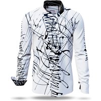 Herren Langarm Hemd DENADA WHITE – GERMENS artfashion – 100 % Baumwolle - Größe XL