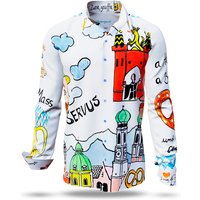 Button down Hemd WIESNGAUDI – GERMENS artfashion – 100 % Baumwolle - Größe 3XL