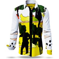 Herren Langarm Hemd EINGELOCHT – GERMENS artfashion – 100 % Baumwolle - Größe L