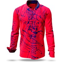 Herrenhemden Langarm DENADA RED – GERMENS artfashion – 100 % Baumwolle - Größe M