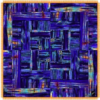 EKKO LATENIGHT - Blau oranges Wolltuch - GERMENS