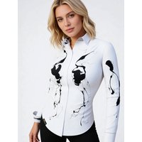 Hemdbluse Damen SCHATTENWESEN - GERMENS artfashion - 100 % Baumwolle - Größe S