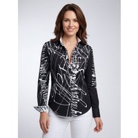 Damenbluse DENADA BLACK - GERMENS artfashion - 100 % Baumwolle - Größe XS