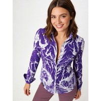 Hemd Bluse Damen DORNRÖSCHEN VIOLETT - GERMENS artfashion - 100 % Baumwolle - Größe XS