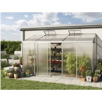 Anlehngewächshaus 369×148 cm, 10 mm, Gewächshaus, Anbaugewächshaus, tomatengewächshaus, tomatenhaus Anlehngewächshaus 369×148 cm, 10 mm, Gewächshaus, Anbaugewächshaus, tomatengewächshaus, tomatenhaus