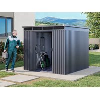 Metallgerätehaus 220 x 220 cm, Türhöhe: 175 cm, stabil, wetterfest, hochwertiges Metall-Gartenhaus für die sichere Aufbewahrung von Gartengeräten, Fahrrädern & mehr. Robuster Geräteschuppen mit langlebiger Stahlkonstruktion! Metallgerätehaus 220 x 220 cm, Türhöhe: 175 cm, stabil, wetterfest, hochwertiges Metall-Gartenhaus für die sichere Aufbewahrung von Gartengeräten, Fahrrädern & mehr. Robuster Geräteschuppen mit langlebiger Stahlkonstruktion!