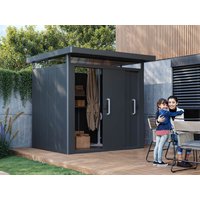 Metallgerätehaus 249×220 cm, Türhöhe: 188 cm, Dachlast: 200 kg/m², stabil, wetterfest, hochwertiges Metall-Gartenhaus für die sichere Aufbewahrung von Gartengeräten, Fahrrädern & mehr. Robuster Geräteschuppen mit langlebiger Stahlkonstruktion! Metallgerätehaus 249×220 cm, Türhöhe: 188 cm, Dachlast: 200 kg/m², stabil, wetterfest, hochwertiges Metall-Gartenhaus für die sichere Aufbewahrung von Gartengeräten, Fahrrädern & mehr. Robuster Geräteschuppen mit langlebiger Stahlkonstruktion!