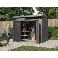 Metallgerätehaus 284×220 cm, Türhöhe: 184 cm, Dachlast: 200 kg/m², stabil, wetterfest, hochwertiges Metall-Gartenhaus für die sichere Aufbewahrung von Gartengeräten, Fahrrädern & mehr. Robuster Geräteschuppen mit langlebiger Stahlkonstruktion! Metallgerätehaus 284×220 cm, Türhöhe: 184 cm, Dachlast: 200 kg/m², stabil, wetterfest, hochwertiges Metall-Gartenhaus für die sichere Aufbewahrung von Gartengeräten, Fahrrädern & mehr. Robuster Geräteschuppen mit langlebiger Stahlkonstruktion!