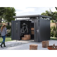 Metallgerätehaus 284×268 cm, Türhöhe: 184 cm, Dachlast: 200 kg/m², stabil, wetterfest, hochwertiges Metall-Gartenhaus für die sichere Aufbewahrung von Gartengeräten, Fahrrädern & mehr. Robuster Geräteschuppen mit langlebiger Stahlkonstruktion! Metallgerätehaus 284×268 cm, Türhöhe: 184 cm, Dachlast: 200 kg/m², stabil, wetterfest, hochwertiges Metall-Gartenhaus für die sichere Aufbewahrung von Gartengeräten, Fahrrädern & mehr. Robuster Geräteschuppen mit langlebiger Stahlkonstruktion!