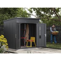 Metallgerätehaus 235×204 cm, Türhöhe: 184 cm, Dachlast: 200 kg/m², stabil, wetterfest, hochwertiges Metall-Gartenhaus für die sichere Aufbewahrung von Gartengeräten, Fahrrädern & mehr. Robuster Geräteschuppen mit langlebiger Stahlkonstruktion! Metallgerätehaus 235×204 cm, Türhöhe: 184 cm, Dachlast: 200 kg/m², stabil, wetterfest, hochwertiges Metall-Gartenhaus für die sichere Aufbewahrung von Gartengeräten, Fahrrädern & mehr. Robuster Geräteschuppen mit langlebiger Stahlkonstruktion!