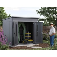 Metallgerätehaus 270×204 cm, Türhöhe: 184 cm, Dachlast: 200 kg/m², stabil, wetterfest, hochwertiges Metall-Gartenhaus für die sichere Aufbewahrung von Gartengeräten, Fahrrädern & mehr. Robuster Geräteschuppen mit langlebiger Stahlkonstruktion! Metallgerätehaus 270×204 cm, Türhöhe: 184 cm, Dachlast: 200 kg/m², stabil, wetterfest, hochwertiges Metall-Gartenhaus für die sichere Aufbewahrung von Gartengeräten, Fahrrädern & mehr. Robuster Geräteschuppen mit langlebiger Stahlkonstruktion!