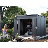 Metallgerätehaus 270×252 cm, Türhöhe: 184 cm, Dachlast: 200 kg/m², stabil, wetterfest, hochwertiges Metall-Gartenhaus für die sichere Aufbewahrung von Gartengeräten, Fahrrädern & mehr. Robuster Geräteschuppen mit langlebiger Stahlkonstruktion! Metallgerätehaus 270×252 cm, Türhöhe: 184 cm, Dachlast: 200 kg/m², stabil, wetterfest, hochwertiges Metall-Gartenhaus für die sichere Aufbewahrung von Gartengeräten, Fahrrädern & mehr. Robuster Geräteschuppen mit langlebiger Stahlkonstruktion!