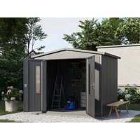 Metallgerätehaus 249×187 cm, Türhöhe: 184 cm, Dachlast: 200 kg/m², stabil, wetterfest, hochwertiges Metall-Gartenhaus für die sichere Aufbewahrung von Gartengeräten, Fahrrädern & mehr. Robuster Geräteschuppen mit langlebiger Stahlkonstruktion! Metallgerätehaus 249×187 cm, Türhöhe: 184 cm, Dachlast: 200 kg/m², stabil, wetterfest, hochwertiges Metall-Gartenhaus für die sichere Aufbewahrung von Gartengeräten, Fahrrädern & mehr. Robuster Geräteschuppen mit langlebiger Stahlkonstruktion!