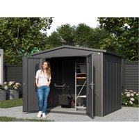 Metallgerätehaus 284×235 cm, Türhöhe: 184 cm, Dachlast: 200 kg/m², stabil, wetterfest, hochwertiges Metall-Gartenhaus für die sichere Aufbewahrung von Gartengeräten, Fahrrädern & mehr. Robuster Geräteschuppen mit langlebiger Stahlkonstruktion! Metallgerätehaus 284×235 cm, Türhöhe: 184 cm, Dachlast: 200 kg/m², stabil, wetterfest, hochwertiges Metall-Gartenhaus für die sichere Aufbewahrung von Gartengeräten, Fahrrädern & mehr. Robuster Geräteschuppen mit langlebiger Stahlkonstruktion!