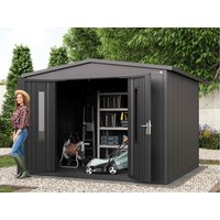 Metallgerätehaus 312×305 cm, Türhöhe: 184 cm, Dachlast: 200 kg/m², stabil, wetterfest, hochwertiges Metall-Gartenhaus für die sichere Aufbewahrung von Gartengeräten, Fahrrädern & mehr. Robuster Geräteschuppen mit langlebiger Stahlkonstruktion! Metallgerätehaus 312×305 cm, Türhöhe: 184 cm, Dachlast: 200 kg/m², stabil, wetterfest, hochwertiges Metall-Gartenhaus für die sichere Aufbewahrung von Gartengeräten, Fahrrädern & mehr. Robuster Geräteschuppen mit langlebiger Stahlkonstruktion!