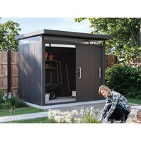 Metallgerätehaus 284×220 cm, Türhöhe: 188 cm, Dachlast: 200 kg/m², stabil, wetterfest, hochwertiges Metall-Gartenhaus für die sichere Aufbewahrung von Gartengeräten, Fahrrädern & mehr. Robuster Geräteschuppen mit langlebiger Stahlkonstruktion! Metallgerätehaus 284×220 cm, Türhöhe: 188 cm, Dachlast: 200 kg/m², stabil, wetterfest, hochwertiges Metall-Gartenhaus für die sichere Aufbewahrung von Gartengeräten, Fahrrädern & mehr. Robuster Geräteschuppen mit langlebiger Stahlkonstruktion!