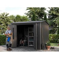 Metallgerätehaus 270×248 cm, Türhöhe: 184 cm, Dachlast: 200 kg/m², stabil, wetterfest, hochwertiges Metall-Gartenhaus für die sichere Aufbewahrung von Gartengeräten, Fahrrädern & mehr. Robuster Geräteschuppen mit langlebiger Stahlkonstruktion! Metallgerätehaus 270×248 cm, Türhöhe: 184 cm, Dachlast: 200 kg/m², stabil, wetterfest, hochwertiges Metall-Gartenhaus für die sichere Aufbewahrung von Gartengeräten, Fahrrädern & mehr. Robuster Geräteschuppen mit langlebiger Stahlkonstruktion!