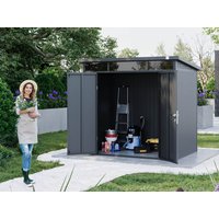 Metallgerätehaus 210×180 cm, Türhöhe: 173 cm, Dachlast: 150 kg/m², stabil, wetterfest, hochwertiges Metall-Gartenhaus für die sichere Aufbewahrung von Gartengeräten, Fahrrädern & mehr. Robuster Geräteschuppen mit langlebiger Stahlkonstruktion! Metallgerätehaus 210×180 cm, Türhöhe: 173 cm, Dachlast: 150 kg/m², stabil, wetterfest, hochwertiges Metall-Gartenhaus für die sichere Aufbewahrung von Gartengeräten, Fahrrädern & mehr. Robuster Geräteschuppen mit langlebiger Stahlkonstruktion!